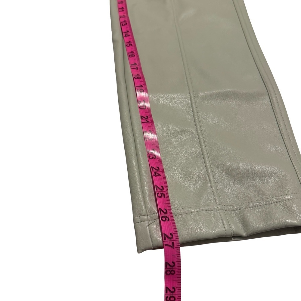 a new day Vegan Leather Green Trousers with Front Pleats - Picture 10 of 10